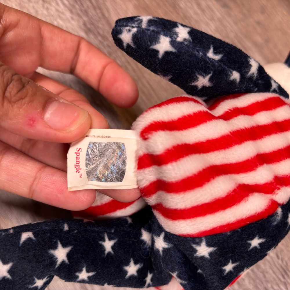 TY Beanie Babies Spangle Set of 2 Vintage Stars and‎ Stripes Bears - Picture 11 of 16